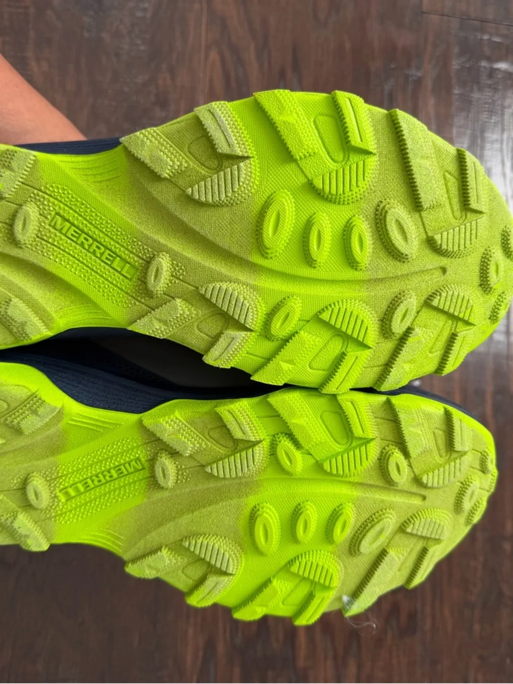 Merrel Athletic Sneakers- Hiking Boots in Charcoal & Neon Yellow. Waterproof.